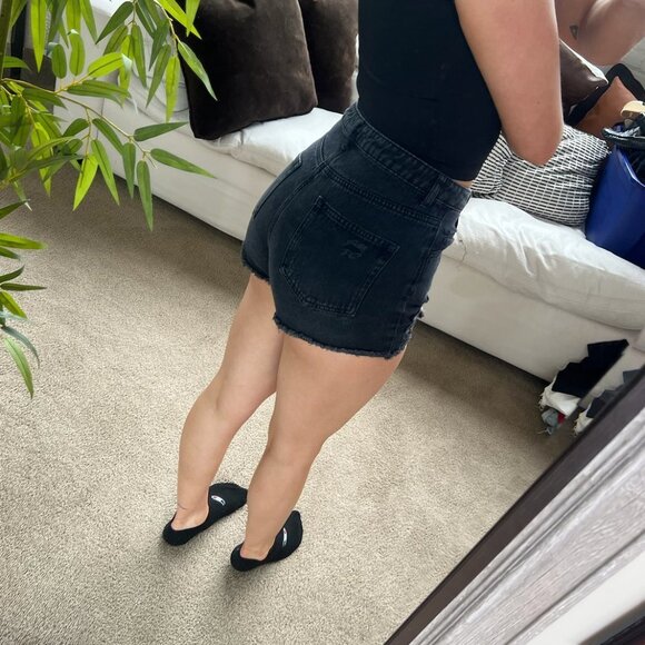 Black Distressed Shorts - Picture 7 of 7
